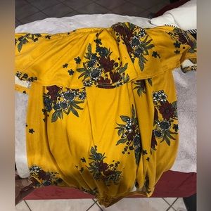 TMG Bodysuit | color yellow with flowers